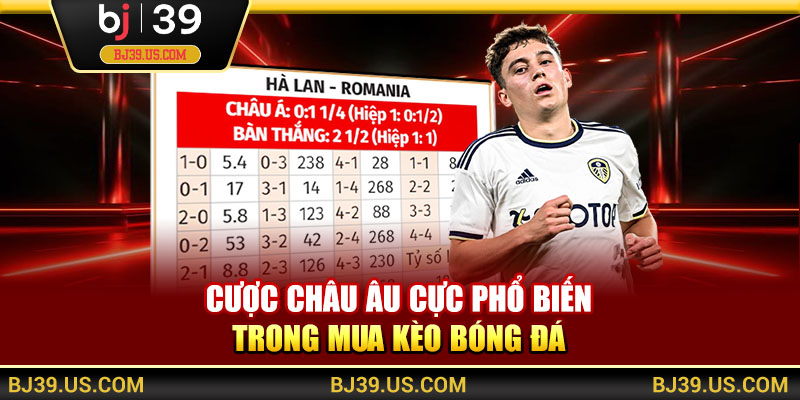 Cược châu Âu cực phổ biến trong mua kèo bóng đá