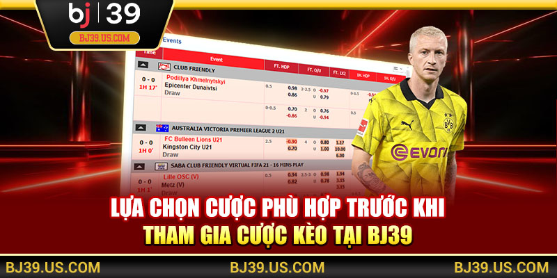 Lựa chọn cược phù hợp trước khi tham gia